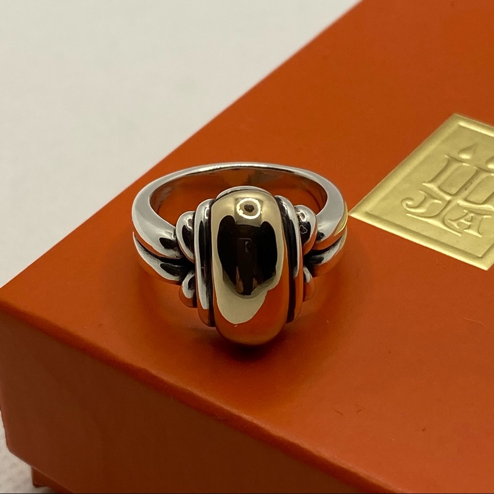 James Avery 14K & Sterling Silver Knotted Dome Ring Retired